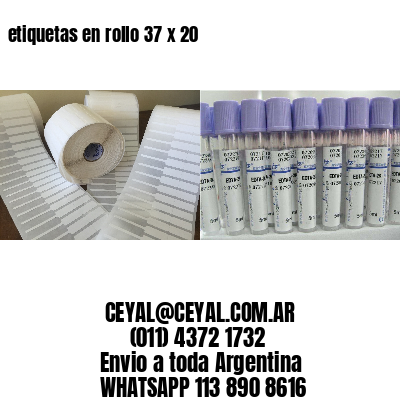 etiquetas en rollo 37 x 20