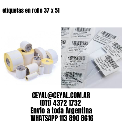 etiquetas en rollo 37 x 51