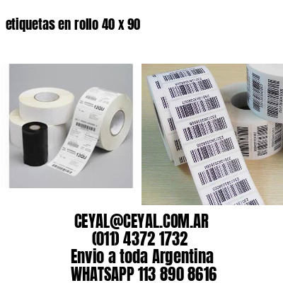 etiquetas en rollo 40 x 90