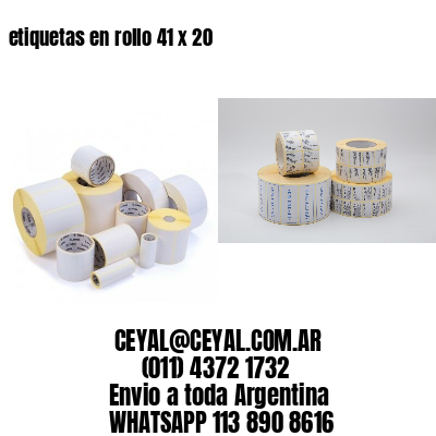 etiquetas en rollo 41 x 20