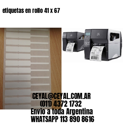 etiquetas en rollo 41 x 67
