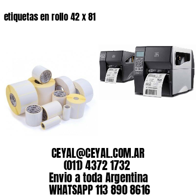 etiquetas en rollo 42 x 81