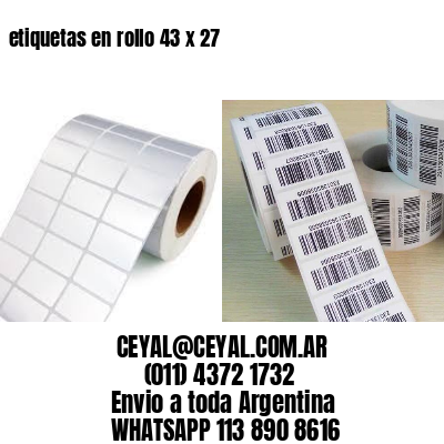 etiquetas en rollo 43 x 27