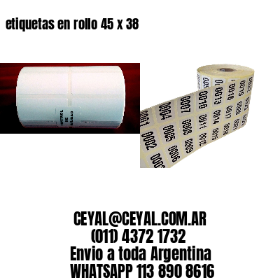 etiquetas en rollo 45 x 38