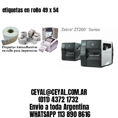 etiquetas en rollo 49 x 54
