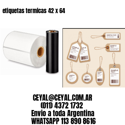 etiquetas termicas 42 x 64