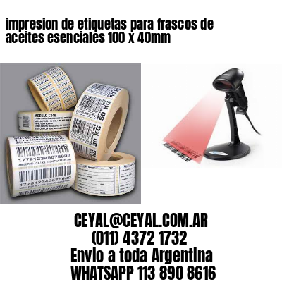 impresion de etiquetas para frascos de aceites esenciales 100 x 40mm