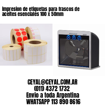 impresion de etiquetas para frascos de aceites esenciales 100 x 50mm