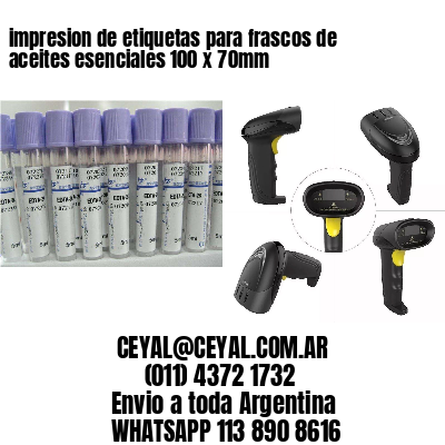 impresion de etiquetas para frascos de aceites esenciales 100 x 70mm
