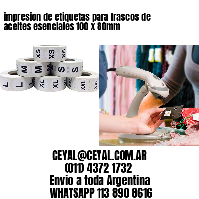 impresion de etiquetas para frascos de aceites esenciales 100 x 80mm