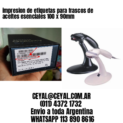 impresion de etiquetas para frascos de aceites esenciales 100 x 90mm