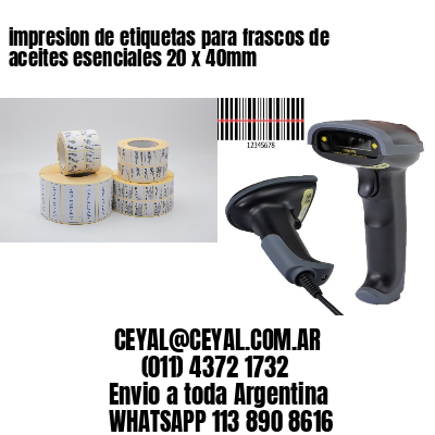 impresion de etiquetas para frascos de aceites esenciales 20 x 40mm