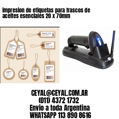 impresion de etiquetas para frascos de aceites esenciales 20 x 70mm