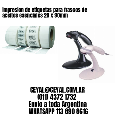 impresion de etiquetas para frascos de aceites esenciales 20 x 90mm