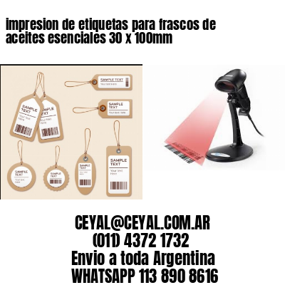 impresion de etiquetas para frascos de aceites esenciales 30 x 100mm