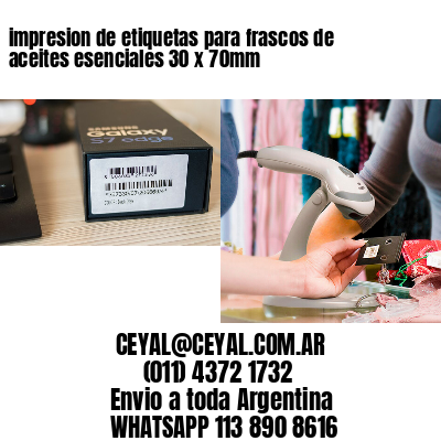 impresion de etiquetas para frascos de aceites esenciales 30 x 70mm