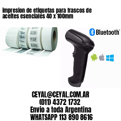 impresion de etiquetas para frascos de aceites esenciales 40 x 100mm