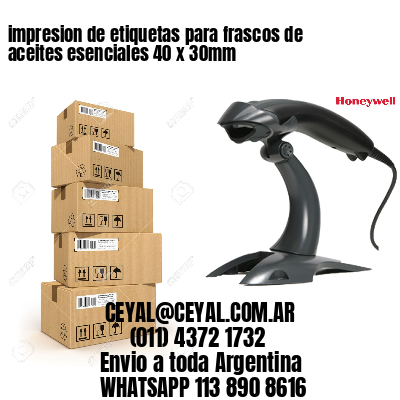 impresion de etiquetas para frascos de aceites esenciales 40 x 30mm