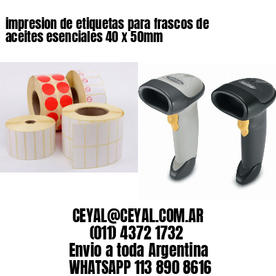 impresion de etiquetas para frascos de aceites esenciales 40 x 50mm