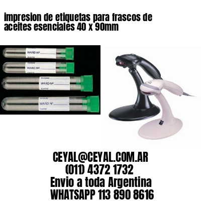 impresion de etiquetas para frascos de aceites esenciales 40 x 90mm