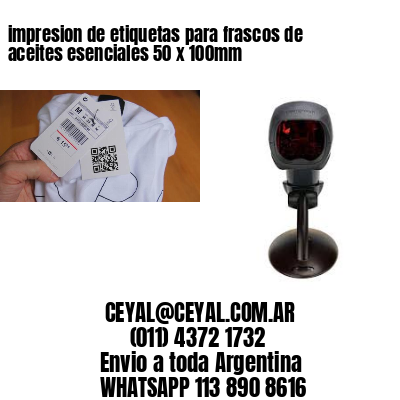 impresion de etiquetas para frascos de aceites esenciales 50 x 100mm