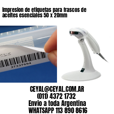 impresion de etiquetas para frascos de aceites esenciales 50 x 20mm