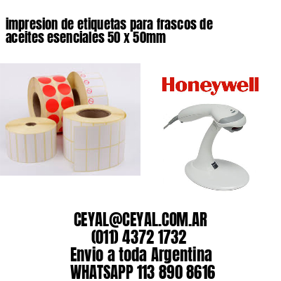 impresion de etiquetas para frascos de aceites esenciales 50 x 50mm