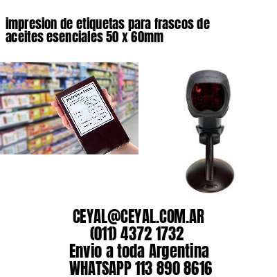 impresion de etiquetas para frascos de aceites esenciales 50 x 60mm