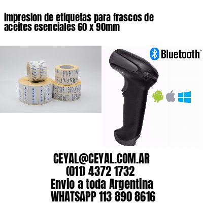 impresion de etiquetas para frascos de aceites esenciales 60 x 90mm
