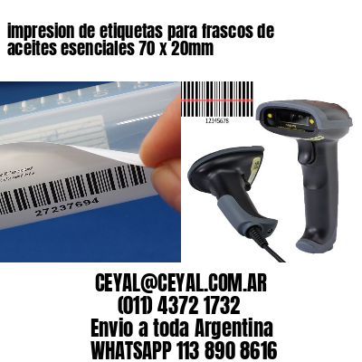 impresion de etiquetas para frascos de aceites esenciales 70 x 20mm