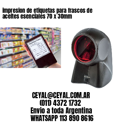 impresion de etiquetas para frascos de aceites esenciales 70 x 30mm