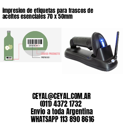 impresion de etiquetas para frascos de aceites esenciales 70 x 50mm