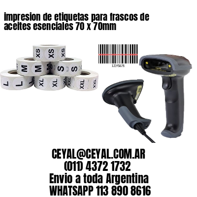 impresion de etiquetas para frascos de aceites esenciales 70 x 70mm