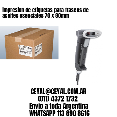 impresion de etiquetas para frascos de aceites esenciales 70 x 80mm