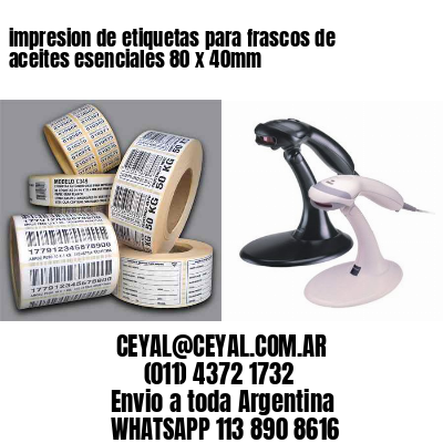 impresion de etiquetas para frascos de aceites esenciales 80 x 40mm
