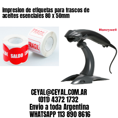 impresion de etiquetas para frascos de aceites esenciales 80 x 50mm