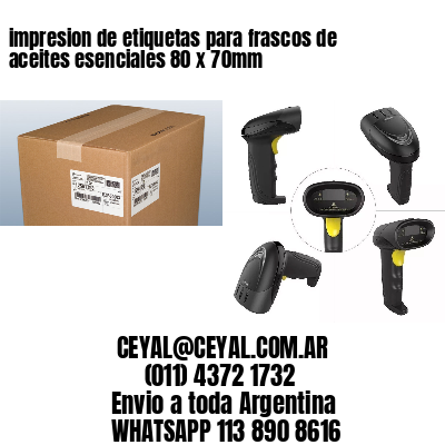 impresion de etiquetas para frascos de aceites esenciales 80 x 70mm