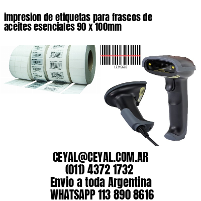 impresion de etiquetas para frascos de aceites esenciales 90 x 100mm