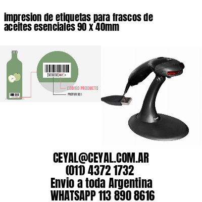 impresion de etiquetas para frascos de aceites esenciales 90 x 40mm