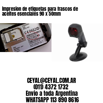 impresion de etiquetas para frascos de aceites esenciales 90 x 50mm