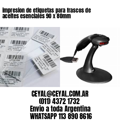 impresion de etiquetas para frascos de aceites esenciales 90 x 80mm