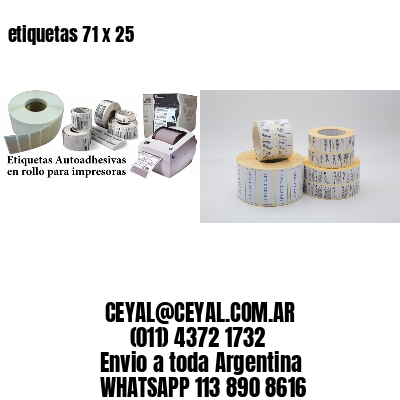 etiquetas 71 x 25