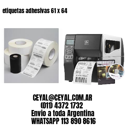etiquetas adhesivas 61 x 64