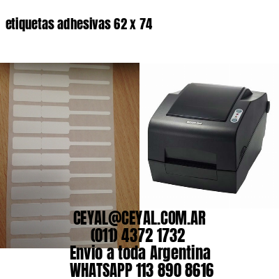 etiquetas adhesivas 62 x 74