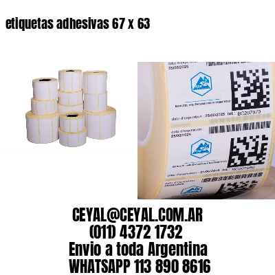 etiquetas adhesivas 67 x 63