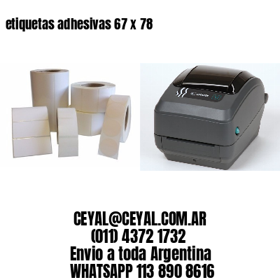 etiquetas adhesivas 67 x 78