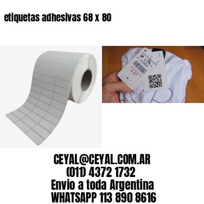 etiquetas adhesivas 68 x 80