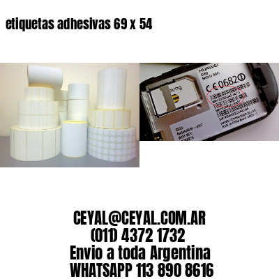etiquetas adhesivas 69 x 54