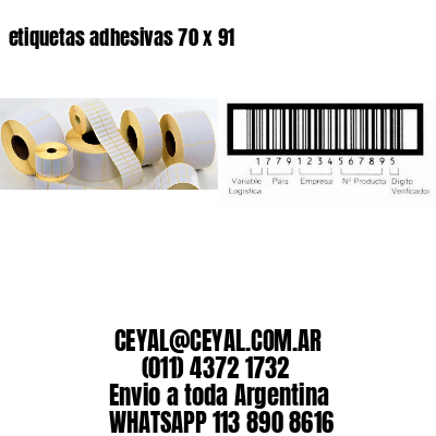 etiquetas adhesivas 70 x 91