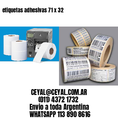 etiquetas adhesivas 71 x 32